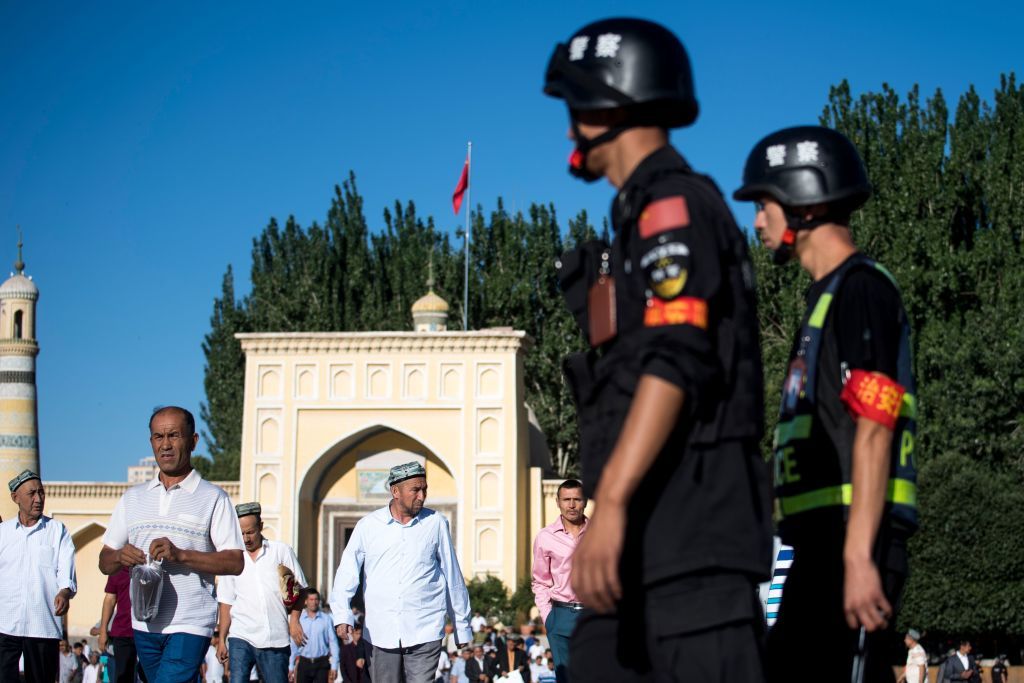 A Uighur mosque in China&amp;#039;s Xinjiang province