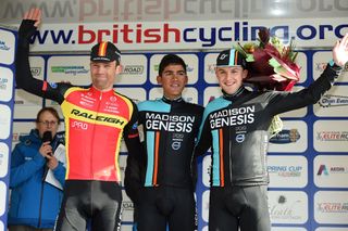 Men's podium, Tour of the Reservoir 2014 stage one