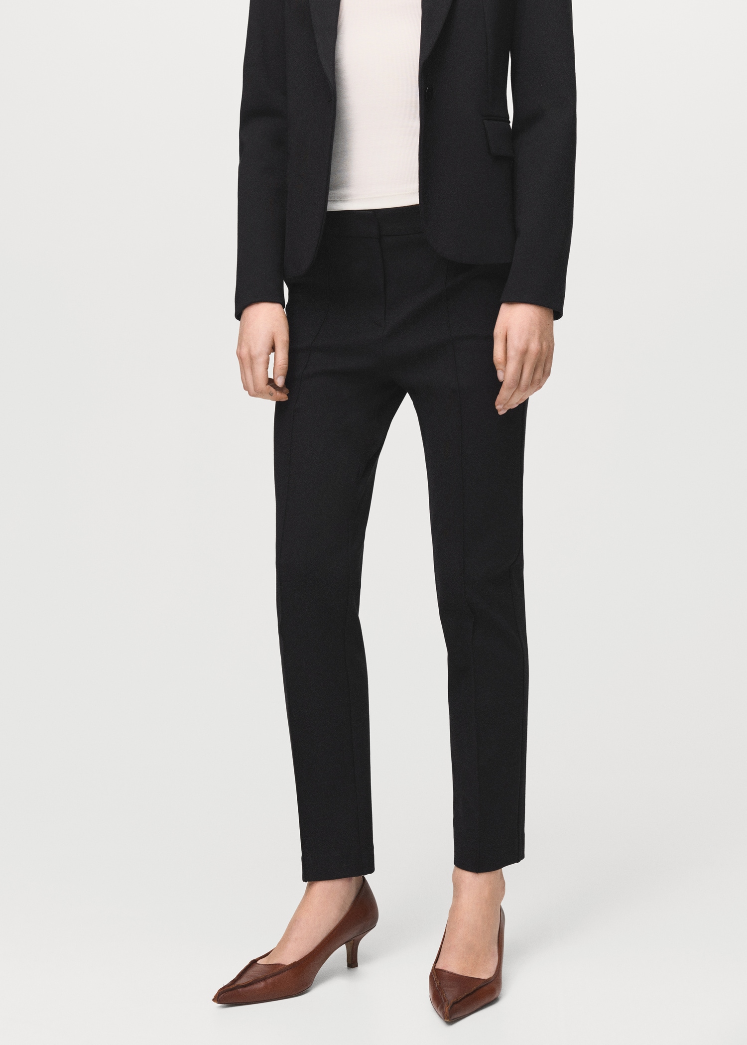 Mid-Rise Suit Trousers - Women | Mango United Kingdom