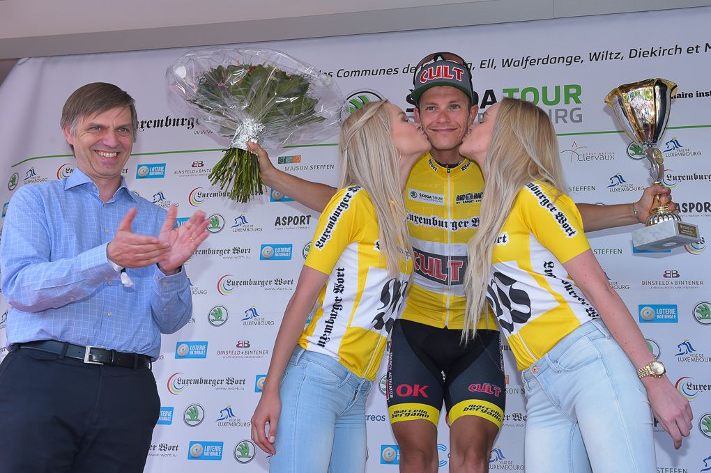 Linus Gerdemann on the final podium.