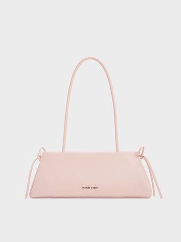 Hazel Bow Elongated Trapeze Shoulder Bag