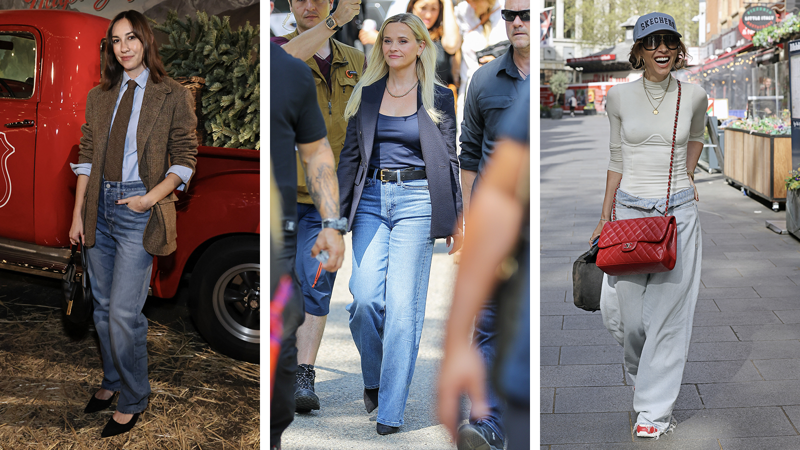Gia Coppola, Reese Witherspoon, Myleene Klass wearing denim trends 2026