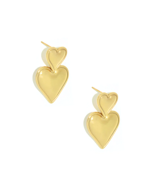 Danielle Jonas Co. The Olivia Double Heart Earrings