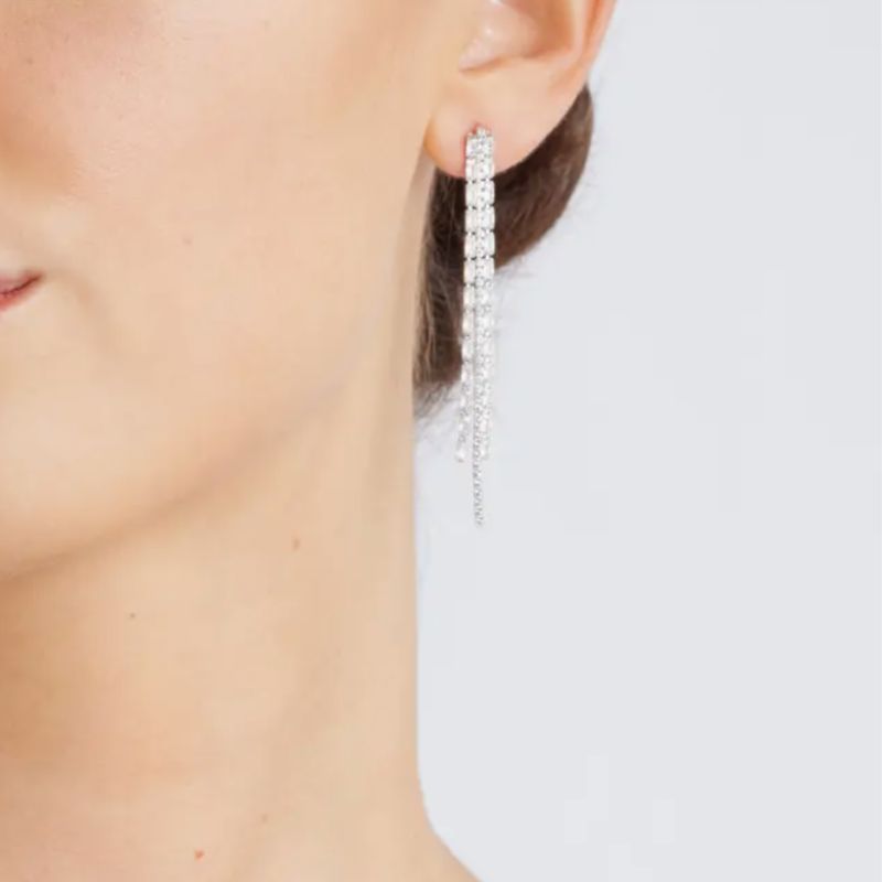 Cubic Zirconia drop earrings