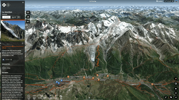 FATMAP gif zooming in on a mountain path