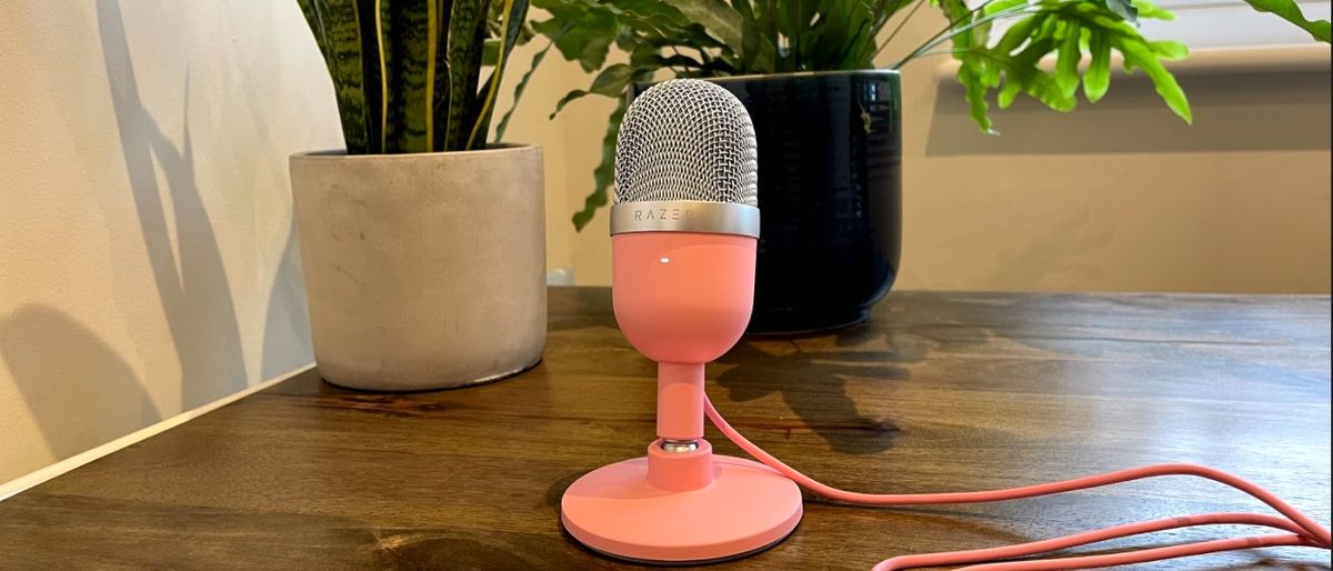 mini pink microphone