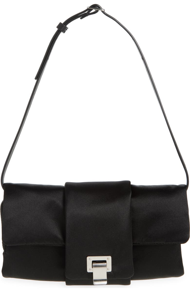 Flip Satin Shoulder Bag