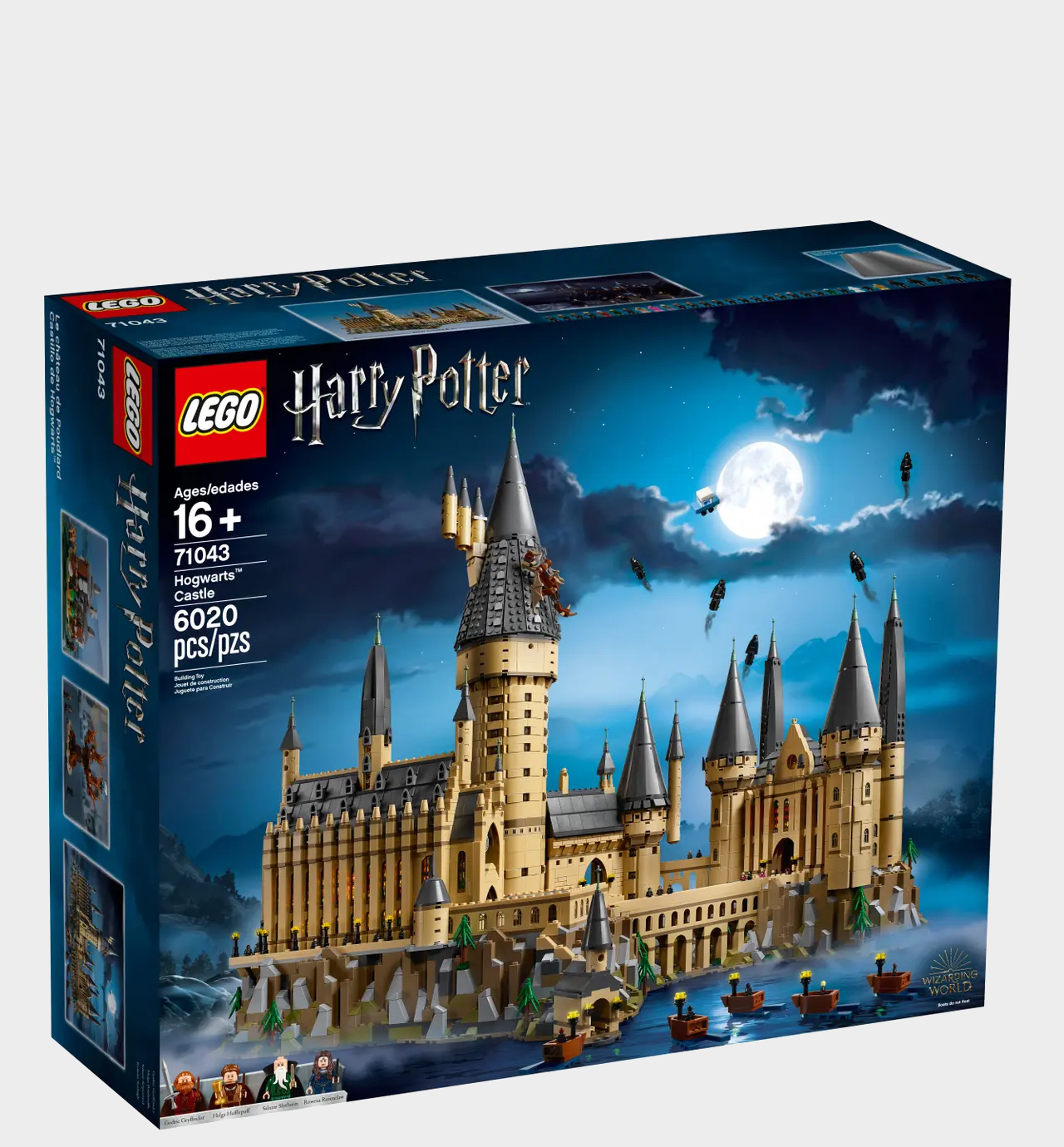 Lego Hogwarts Castle on a plain background