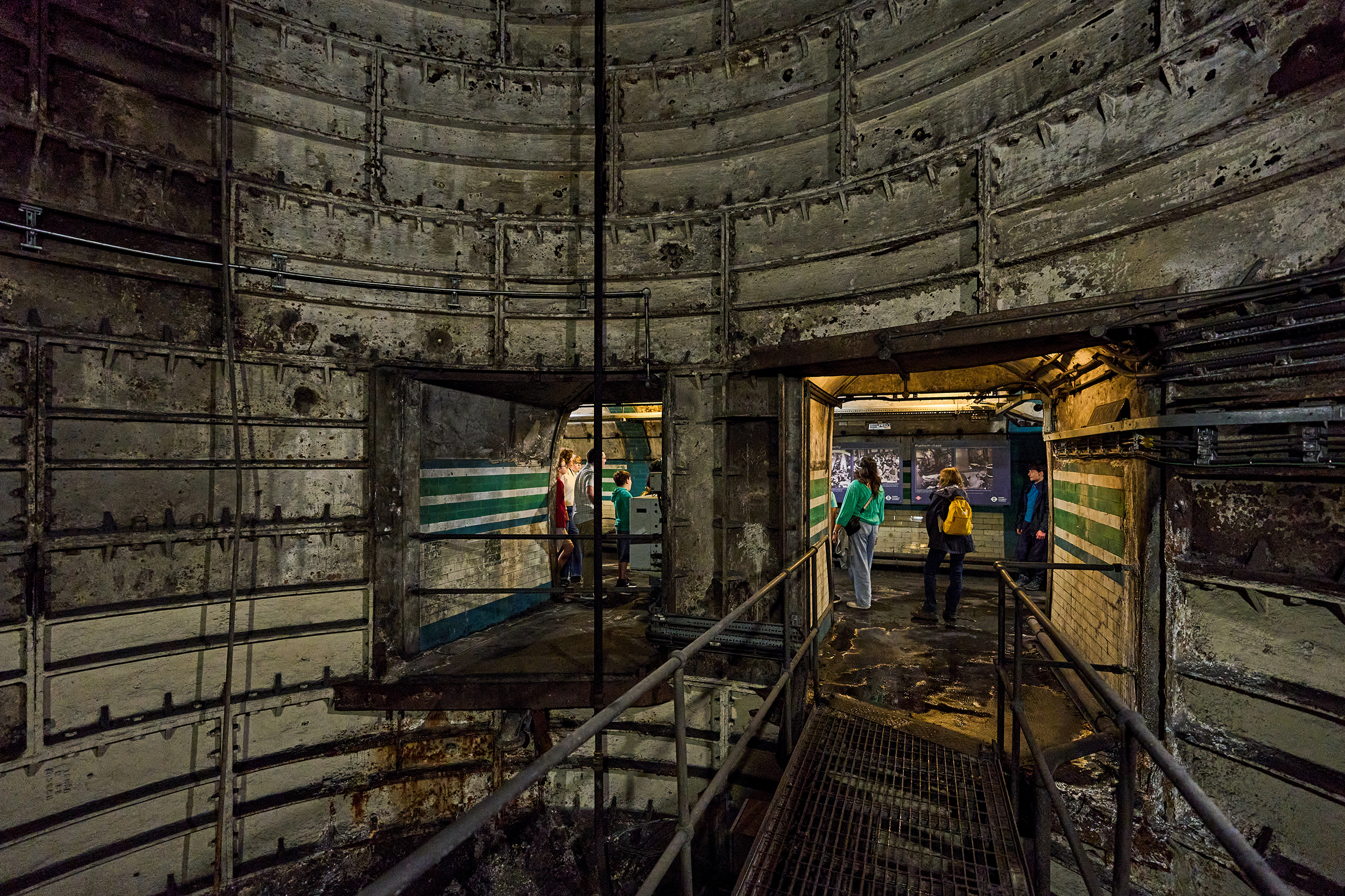 The advent of escalators rendered redundant the lift shafts that carried passengers below ground at Piccadilly station.