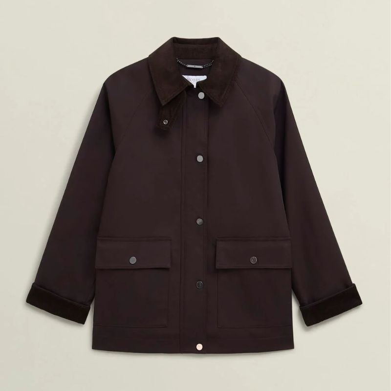 barn jacket in chocolate brown