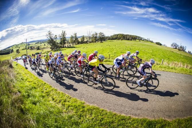 The peloton during stage two