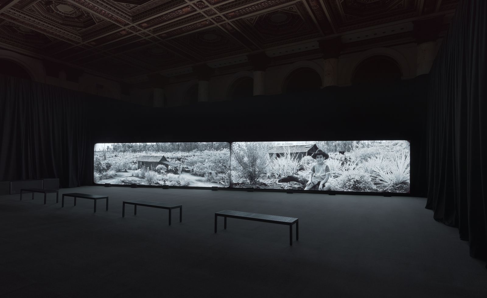 Film installation inside Jack Shainman gallery