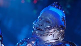 Arnold Schwarzenegger in the costume of Mr. Freeze in Batman and Robin