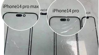 Leaked images of the new iPhone 14 camera cutout design