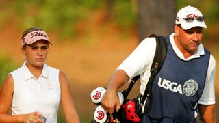 Lexi Thompson and her caddie at the 2007 US Women's Open