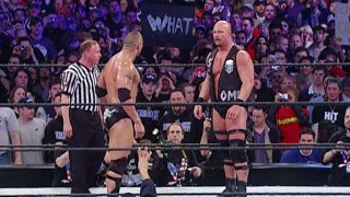 The Rock and Stone Cold Steve Austin at WrestleMania 19