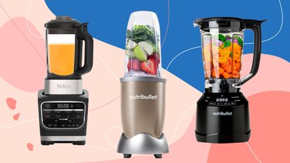 Three of the best blenders on an Ideal Home background