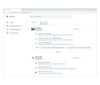 Google Chrome Journeys Experiement