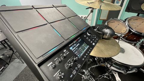 Roland SPD-SX Pro combined with an acoustic drum kit