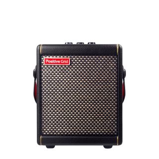 The front grille of the Positive Grid Spark Mini guitar amp