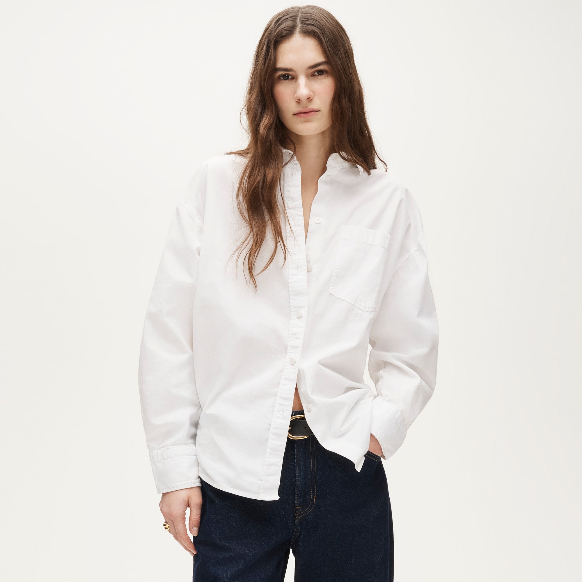 &amp;Eacute;tienne Oversized Button-Up Shirt in Lightweight Oxford