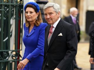 Carole and Michael Middleton attends the coronation of King Charles III