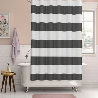 Wade Logan Striped Shower Curtain