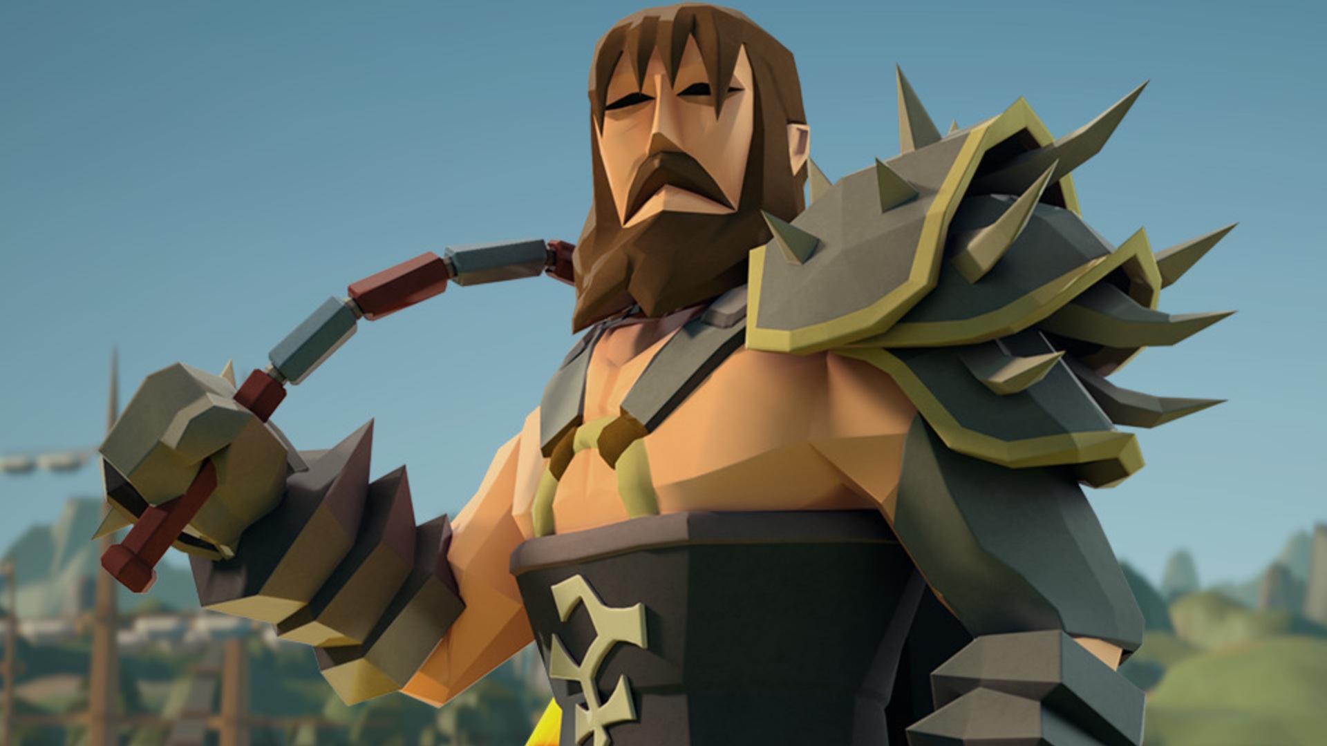 Old School Runescape character looking heroic in promo image.