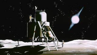 NASA illustration of the Moon landing
