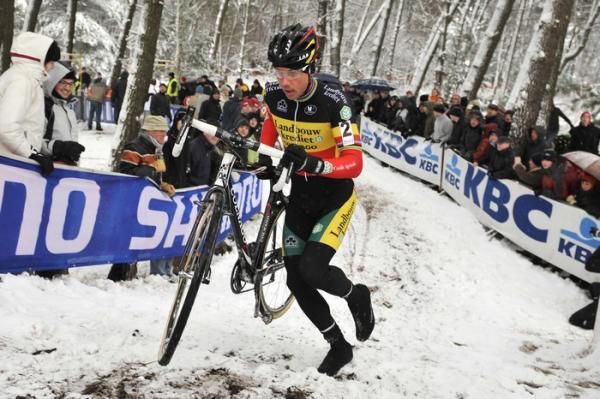 Sven Nys fought hard for victory today