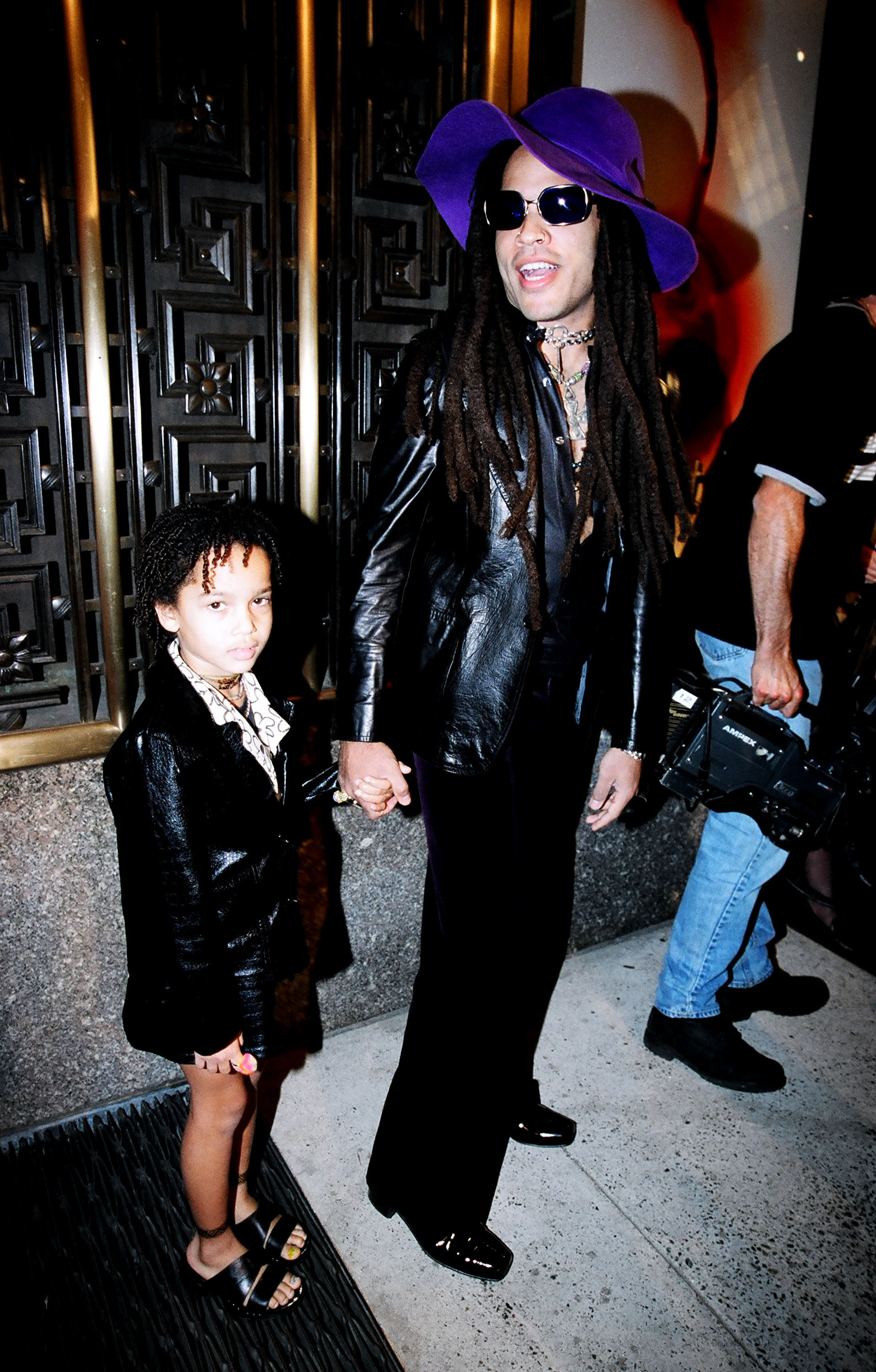 Lenny Kravitz and Zoe Kravitz during MTV Video Music Awards in New York City, 1997