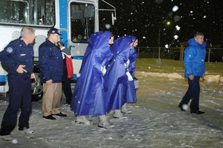 Expedition 29 Crew with Blue Parkas