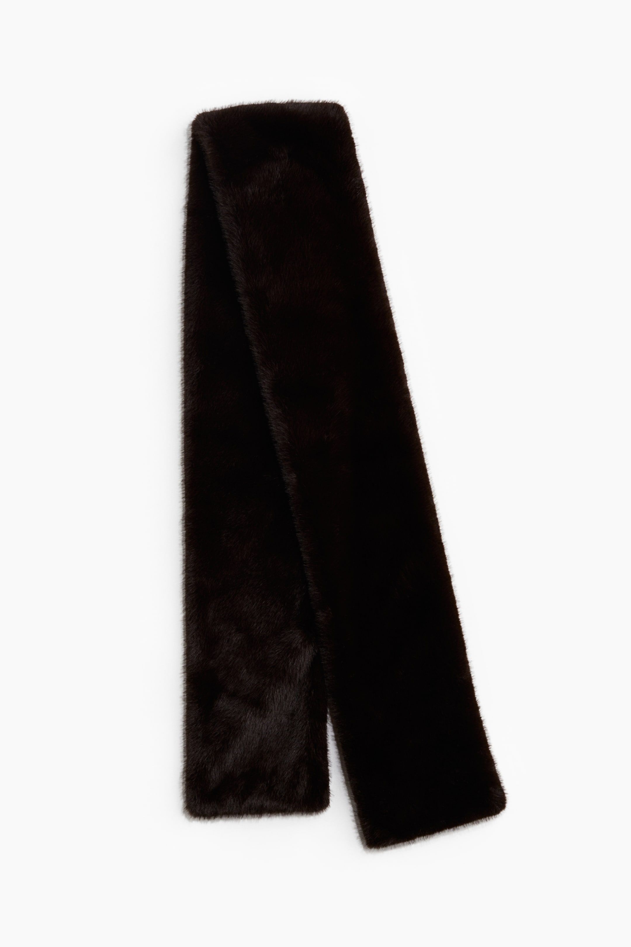 Fluffy Scarf - Beige/leopard Print