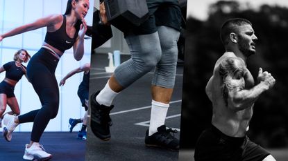 Best workout shoes: Pictured here, a collage of people doing workouts