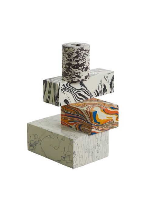 Swirl Recycled Marble Candelabra