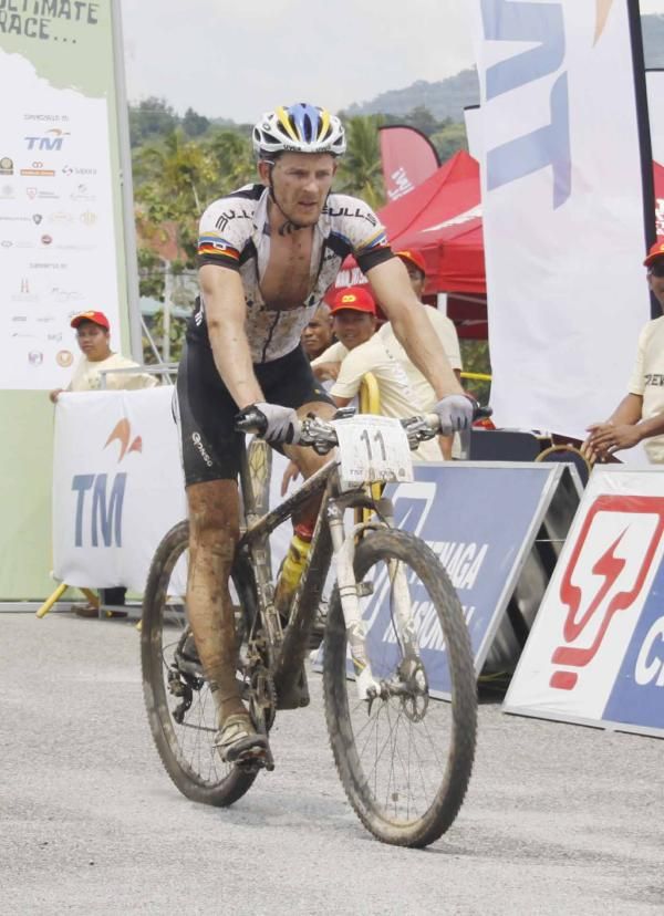 Karl Platt finishes up stage 1