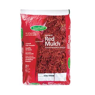 red mulch bag