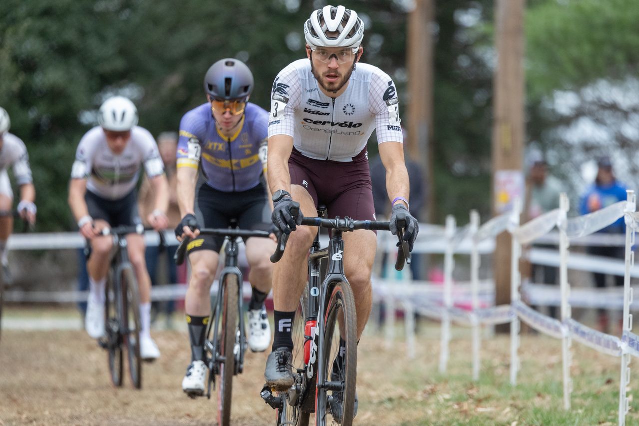 Scott Funston took the early lead in the men's race.