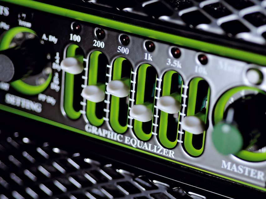 The six-band graphic EQ lets you fine-tune your sound.