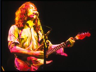 Rory Gallagher playing one of his famous Strats