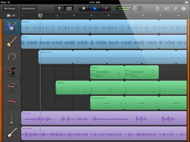 Recording studio: tracks