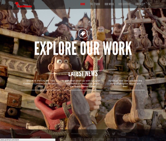 aardman new website and stationary
