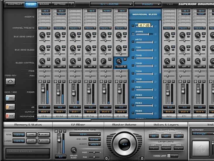 The mixer is incredibly well-equipped.