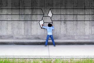 Geometric street art