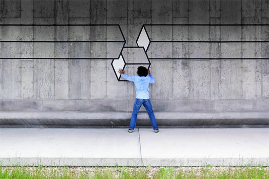 Geometric street art