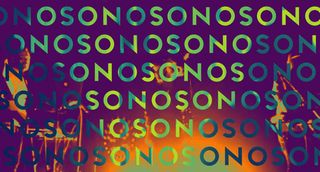 The Sonos wordmark can be repeated to create a never-ending typographic pattern