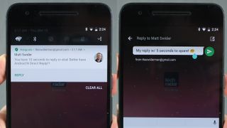 Direct reply notifications are a feature of Android Nougat