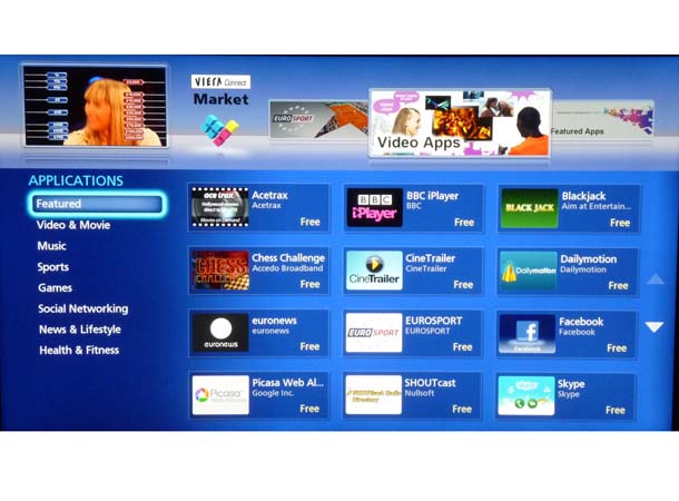 Panasonic Smart Vierra TV Internet App Store Overview 