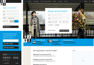 9292.nl: good for pre-planning journeys; less good for finding updates en route