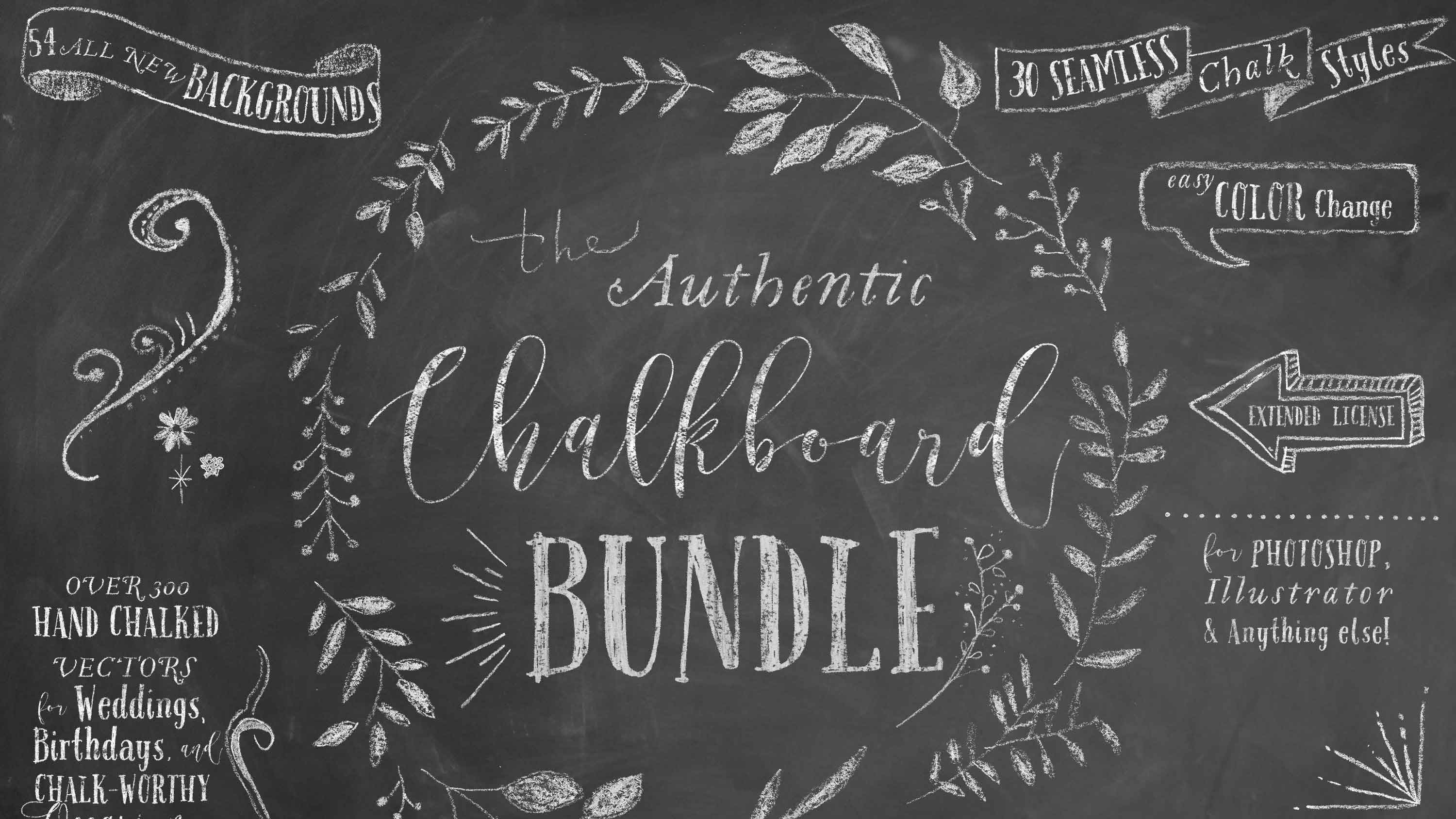 Best graphic design tools for May: chalkboard bunde